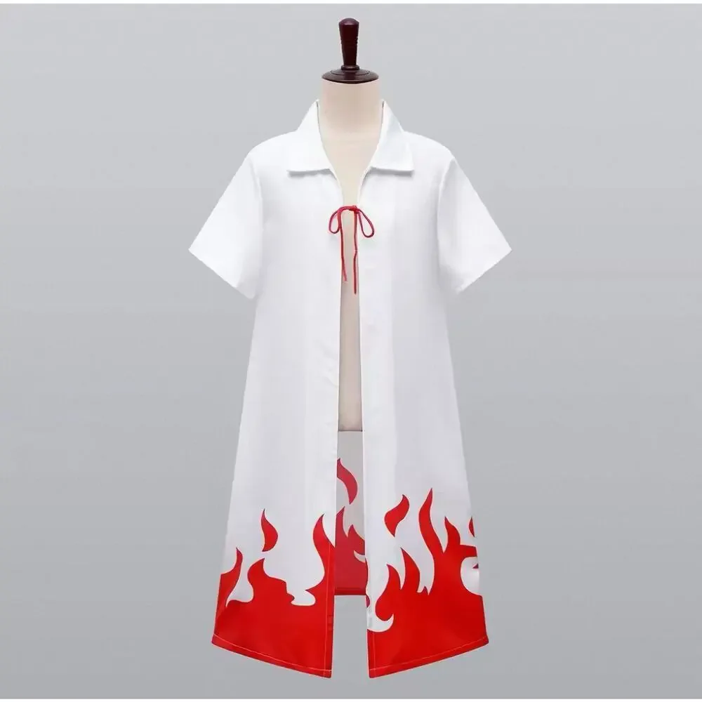 Naruto Minato Cosplay Cloak, 4th Hokage Robe with Headband & 3‑Piece Kunai Set